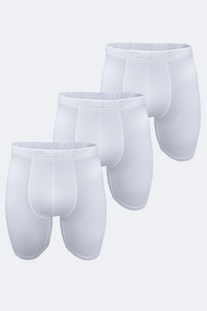 Erkek Gri Beyaz Siyah 3 Lü Paket Uzun Paçalı Modal Boxer 3m018