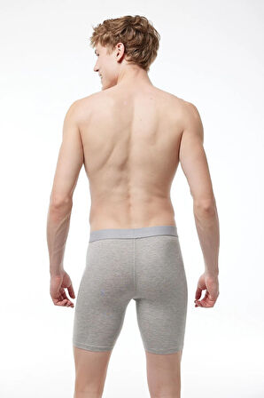 Erkek Siyah Beyaz Gri 3 Lü Paket Uzun Paçalı Modal Boxer 3m019