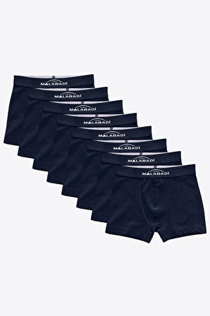 Erkek Çocuk Mavi 8 Li Paket Pamuk Elastan Boxer 208