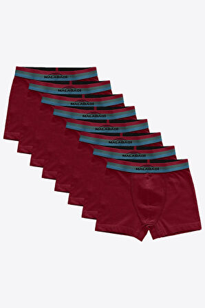 Erkek Çocuk Mavi 8 Li Paket Pamuk Elastan Boxer 208