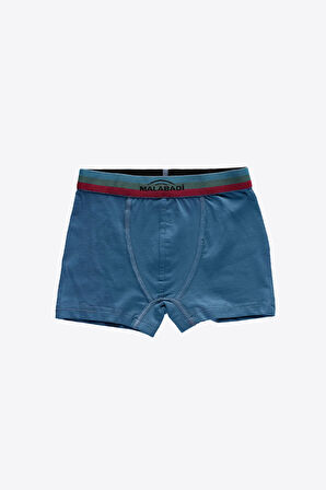 Erkek Çocuk Mavi 8 Li Paket Pamuk Elastan Boxer 208