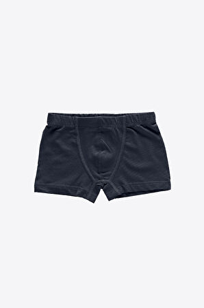 Erkek Çocuk Siyah Gri Füme 3 Lü Paket Pamuk Elastan Boxer 209