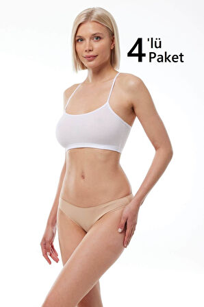 Malabadi 183 4'Lü Paket Kadın Modal Düşük Bel Iz Yapmayan Slip & Külot
