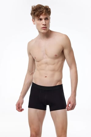 Erkek Siyah 3 Lü Paket Modal Kısa Boxer 011