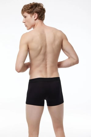 Erkek Siyah 3 Lü Paket Modal Kısa Boxer 011