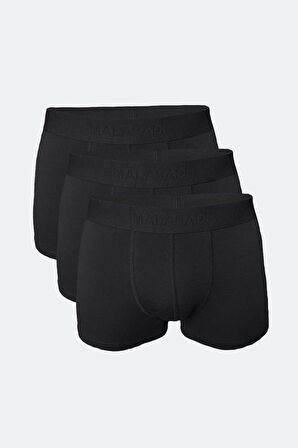Erkek Siyah 3 Lü Paket Modal Kısa Boxer 011