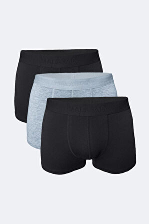Erkek Siyah 3 Lü Paket Modal Kısa Boxer 011