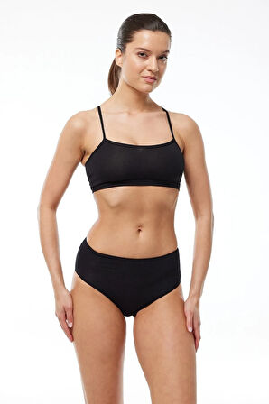 Kadın Bordo 2 Li Paket Modal Yüksek Bel Slip Külot 1955