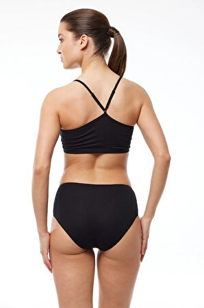 Kadın Bordo 2 Li Paket Modal Yüksek Bel Slip Külot 1955