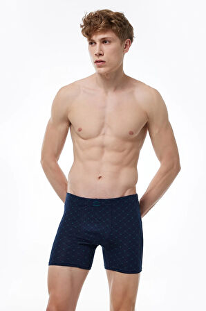 Erkek Düz Karışık Renk 8 li Premium Collection Modal Uzun Boxer 8M250