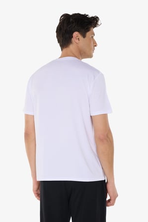 Erkek Beyaz Bisiklet Yaka Micro Modal Extra Yumuşak Rahat Kalıp Tişört 930