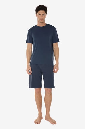 Erkek Füme Bisiklet Yaka Micro Modal Extra Yumuşak Şortlu Pijama Takımı 6031