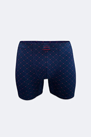 Erkek 3 lü Lacivert Premium Collection Modal Uzun Boxer 3M250