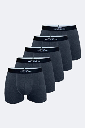 Erkek Lacivert 5 Li Pamuk Elastan Boxer 5m075