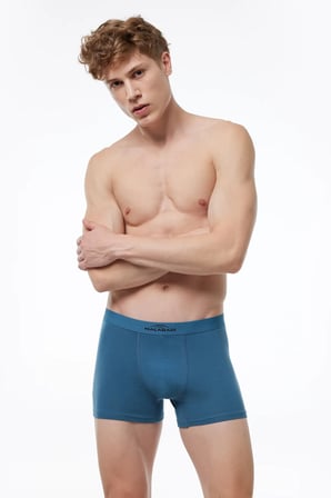 Erkek Lacivert 5 Li Pamuk Elastan Boxer 5m075