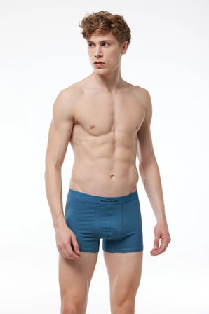 Erkek Lacivert 5 Li Pamuk Elastan Boxer 5m075