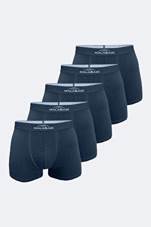 Erkek Lacivert 5 Li Pamuk Elastan Boxer 5m075