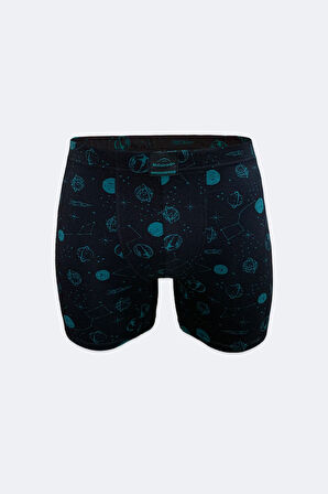 Erkek 3 lü Lacivert Premium Collection Modal Uzun Boxer 3M250