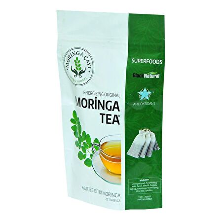 Black Natural Moringalı Organik Bardak Poşet Bitki Çayı 20'li 