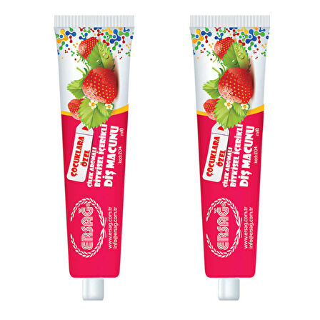 Ersağ Çilekli Diş Macunu (Çocuklara Özel) 75 Ml. * 2 Adet