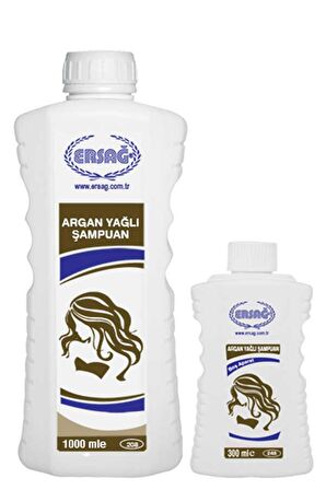 Ersağ Argan Yağlı Şampuan 1000 Ml. + Boş Aparat