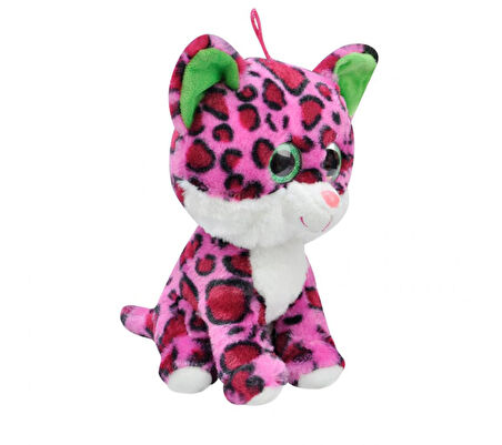 Selay Toys Peluş Leopar Kedi Oyuncak 28 cm Pembe 1014