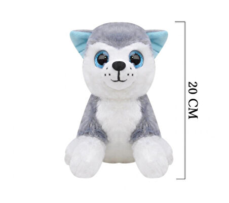 Selay Toys Peluş Sibirya Kurdu Husky Köpek Oyuncak 20 cm 1050