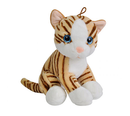 Selay Toys Peluş Kedi Oyuncak 25 cm Kahverengi