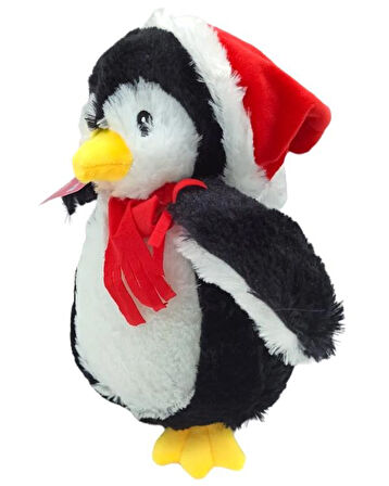 Selay Toys Kırmızı Şapkalı Pelüş Penguen 30cm 0392 