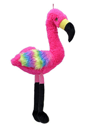 Sarılma Arkadaşı Oyuncak Büyük Pelüş Renkli Kanatlı Flamingo 60 Cm Pembe