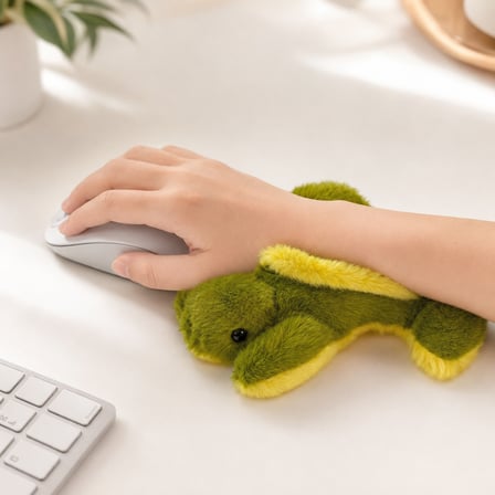 Kaplumbağa Figürlü Peluş Bilek Desteği 16 cm Yeşil 4575