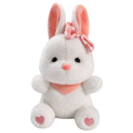 Sevimli Tavşancık Peluş Oyuncak 20 cm Beyaz 4639