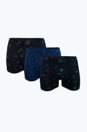 Desenli Modal Erkek Boxer 3 Adet 3m251