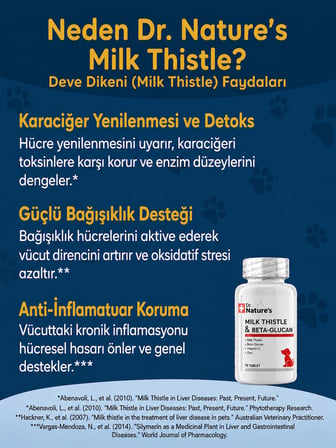 Köpek Karaciğer Destekleyici Tablet 75 Tablet – Milk Thistle (Deve Dikeni) ve Beta Glukan