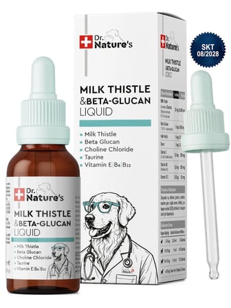 Köpek Milk Thistle ( Devedikeni) Damla 50 ml Silymarin ve Beta Glukan İçeren Karaciğer Bakım Desteği