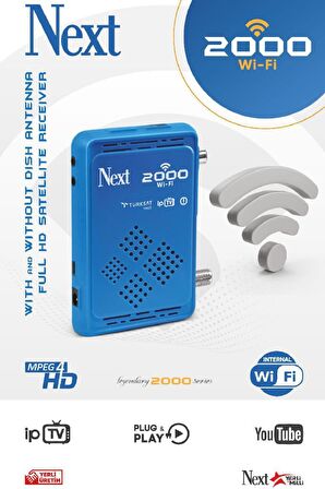 Next 2000 Wifi S Çanaklı - Çanaksız Dahili Wi-Fi Full HD Uydu Alıcı