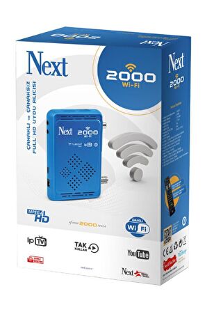 Next 2000 Wifi S Çanaklı - Çanaksız Dahili Wi-Fi Full HD Uydu Alıcı