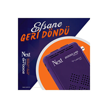 Next 2000 HD Plus IPTV Çanaklı Çanaksız Uydu Alıcısı Teşhir