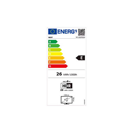 Next YE-32020GFSG4 32" 82 Ekran HD Android TV