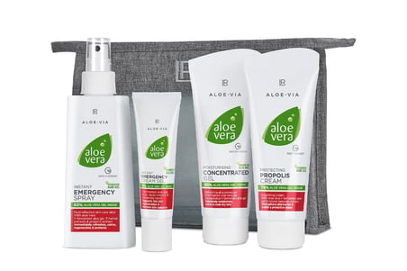 LR Aloe Vera Special Care Bag 4'lü Bakım Seti - Jel, Krem, Sprey 