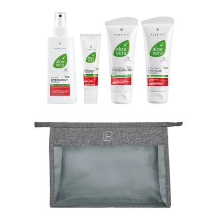 LR Aloe Vera Special Care Bag 4'lü Bakım Seti - Jel, Krem, Sprey 