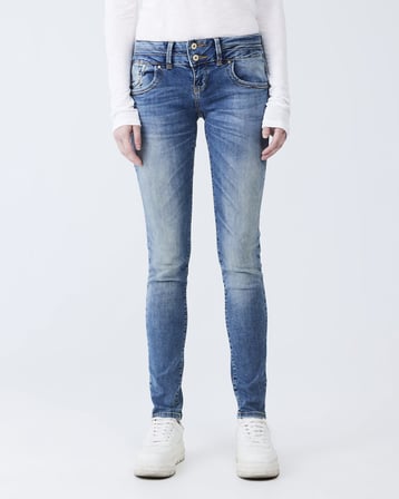 Julıta X Dar Paça Düşük Bel Mid Indigo Jean Pantolon