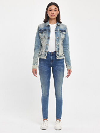 Dean X Dar Kesim Jean Mavi Ceket