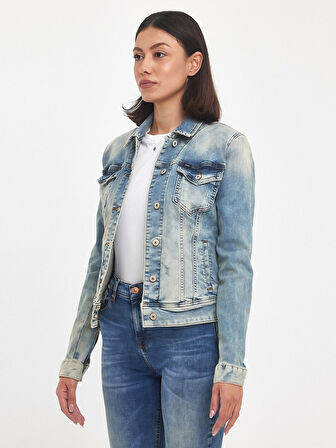 Dean X Dar Kesim Jean Mavi Ceket