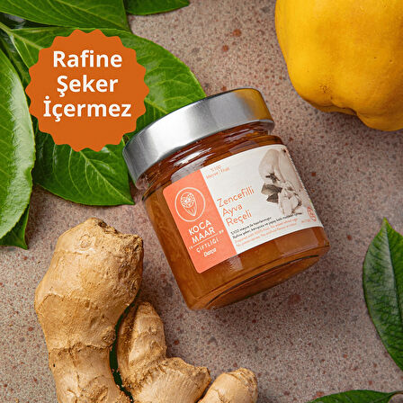 Kocamaar Çiftliği Zencefilli Ayva Reçeli (Rafine Şeker İlavesiz) 275 gr