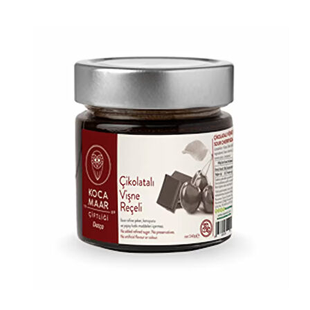 Kocamaar Çiftliği Çikolata Vişne Reçeli (Rafine Şeker İlavesiz) 240 gr