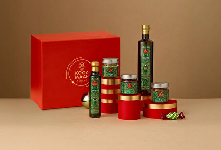 Kocamaar Çiftliği Kış Hasadı Kutusu – Sezonun Taptaze Zeytinyağı ve Nar ekşisi ile Atölye'den Premium Gurme Ürünler