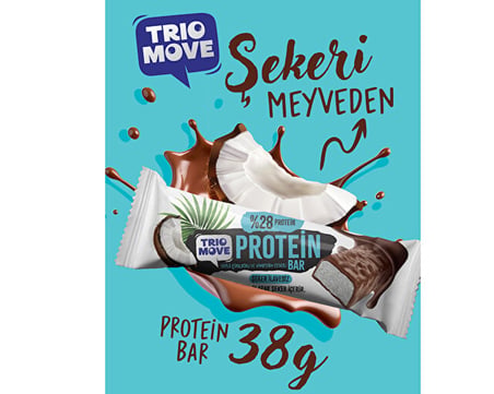 Trio Move Çikolata Kaplamalı Protein Bar 9'Lu Tanışma Paketi 38 Gr X 9 Adet Protein Bar40007-44rnkyk