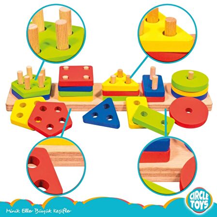 Circle Toys Ahşap Geometrik Şekiller