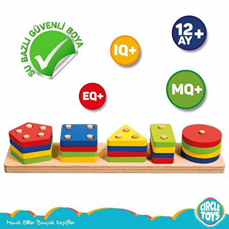 Circle Toys Ahşap Geometrik Şekiller